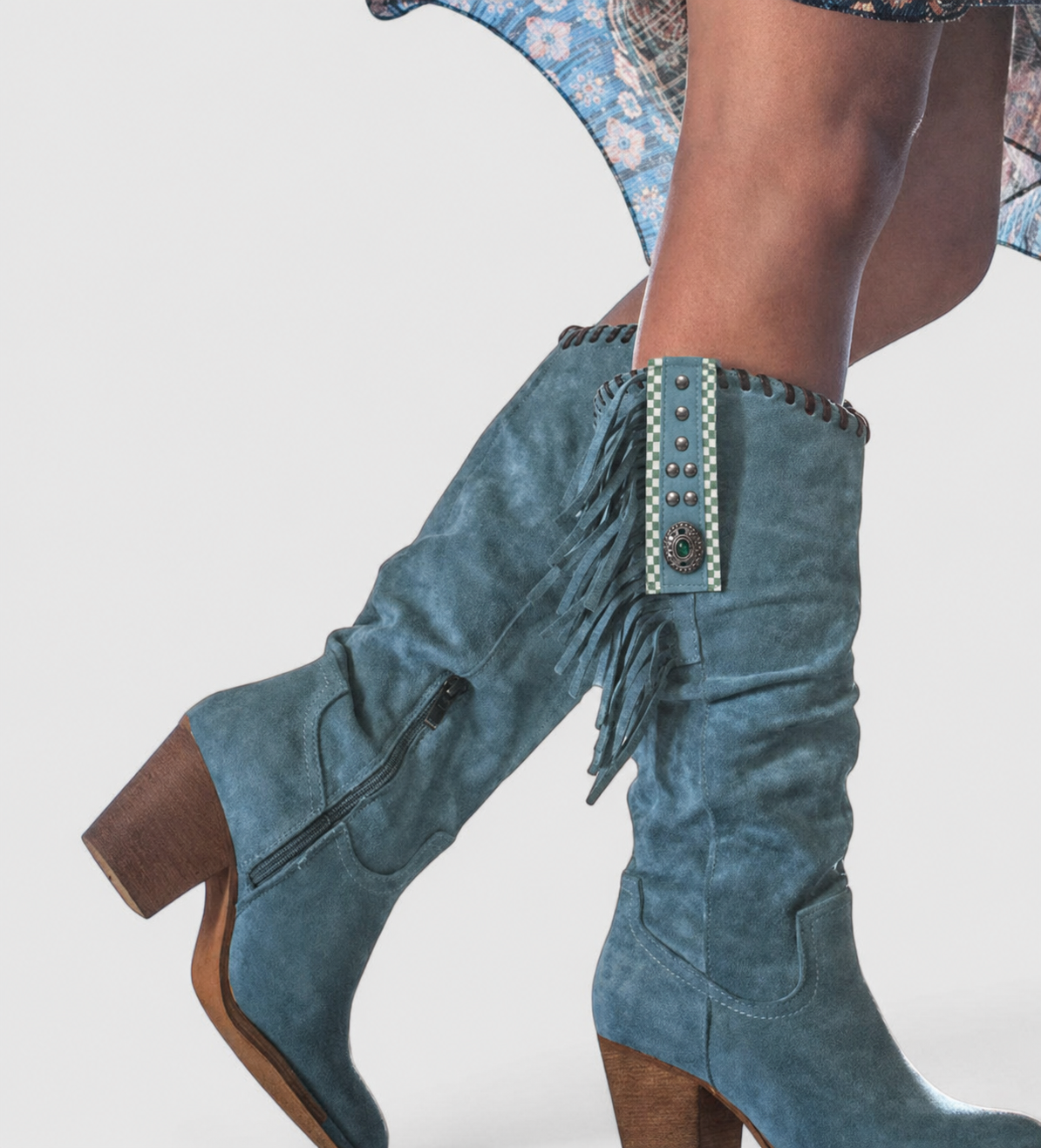 Women's ankle boots with block heel