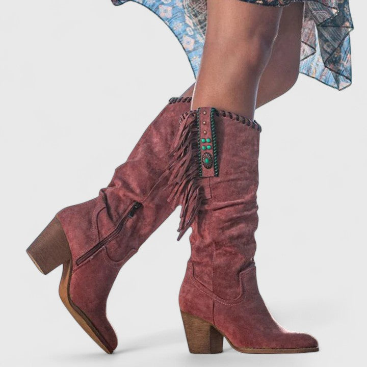 Women's ankle boots with block heel