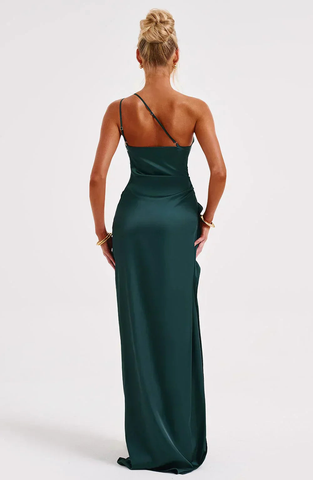 Women's asymmetric maxi dress with high split
