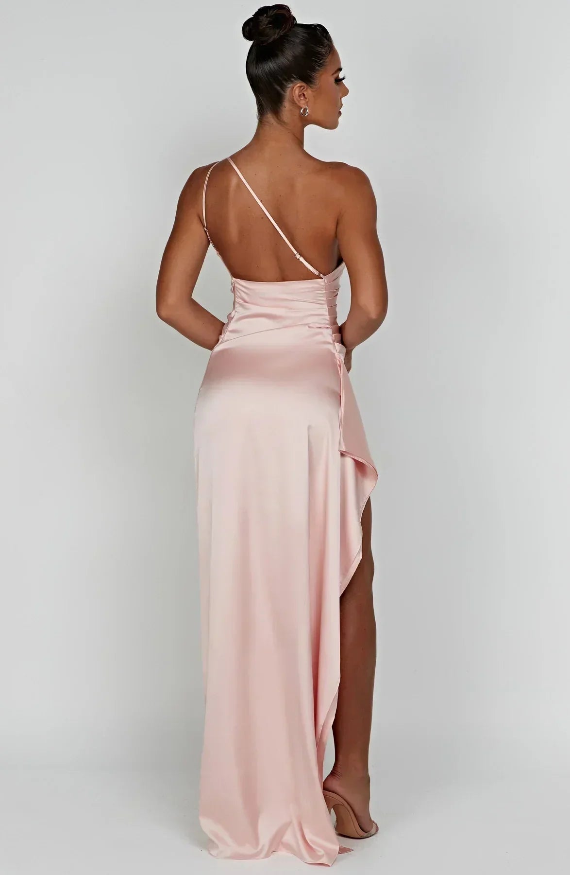 Women's asymmetric maxi dress with high split
