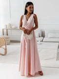 Women's cocktail dress with V-neckline