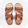 Women's flat sandals with straps and open toe