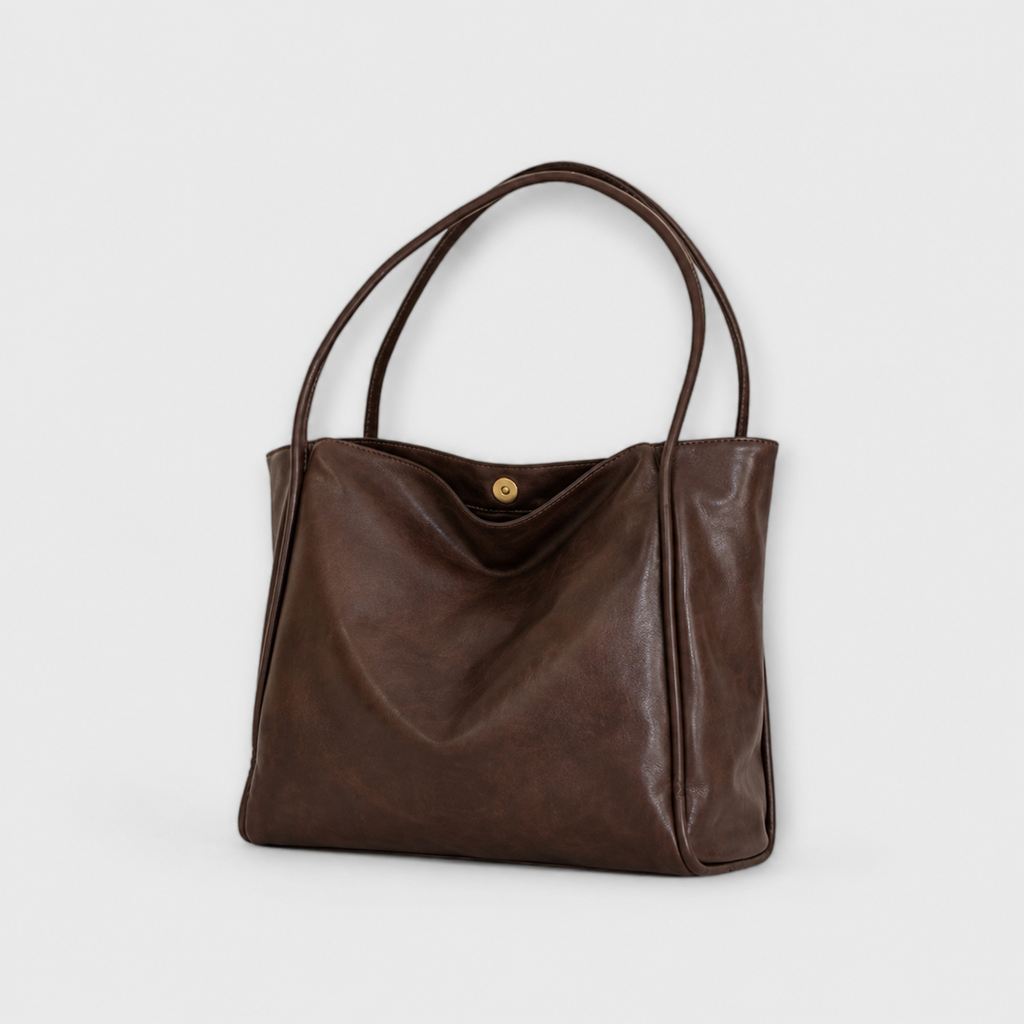 Women's handbag with top handle and structured body