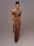 Women's maxi dress with full-length skirt
