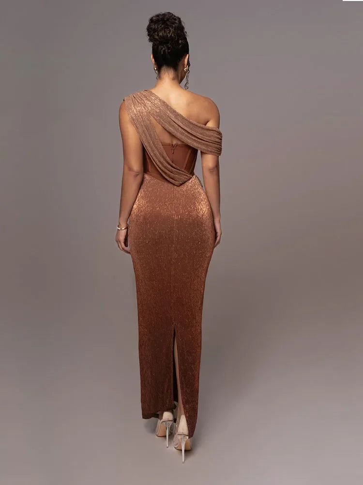 Women's maxi dress with full-length skirt