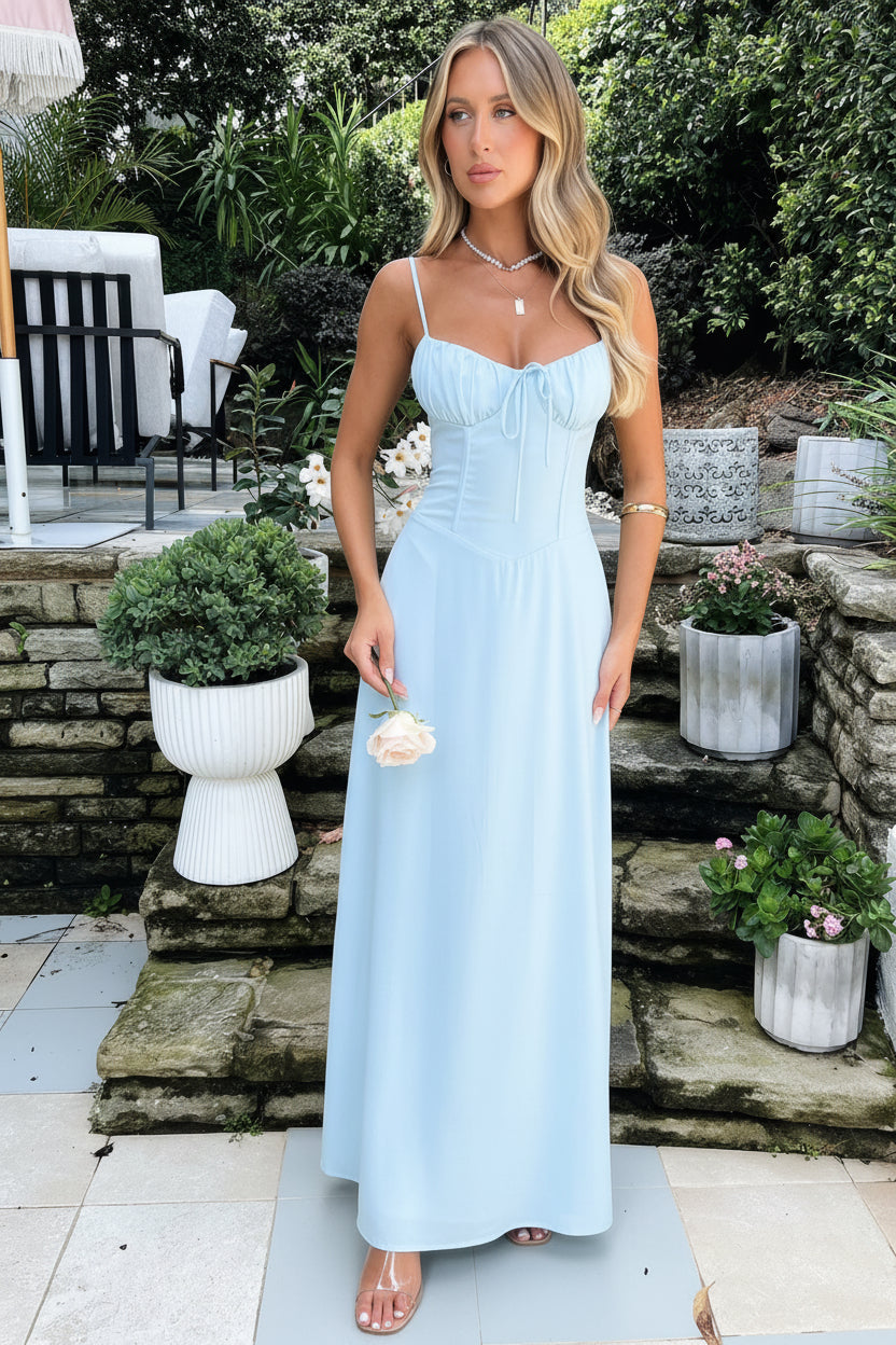 Women's maxi dress with spaghetti straps