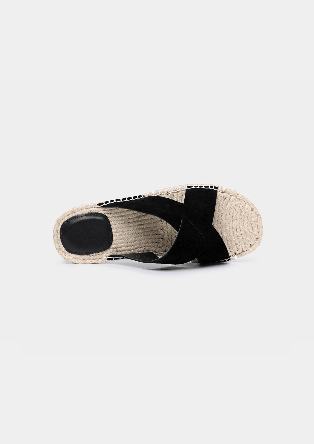 Men's open-toe sandals with jute trim