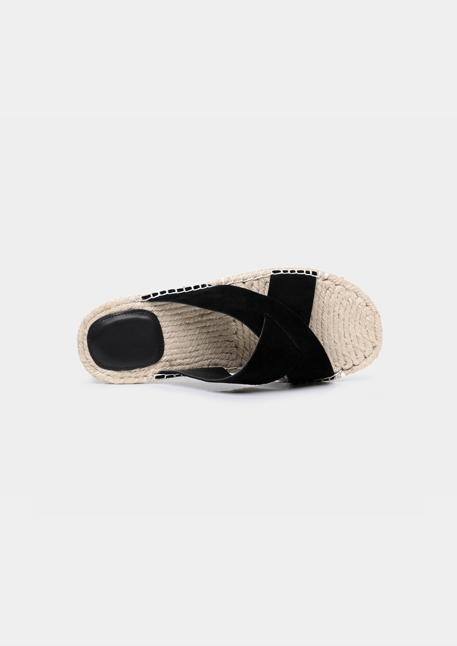 Men's open-toe sandals with jute trim