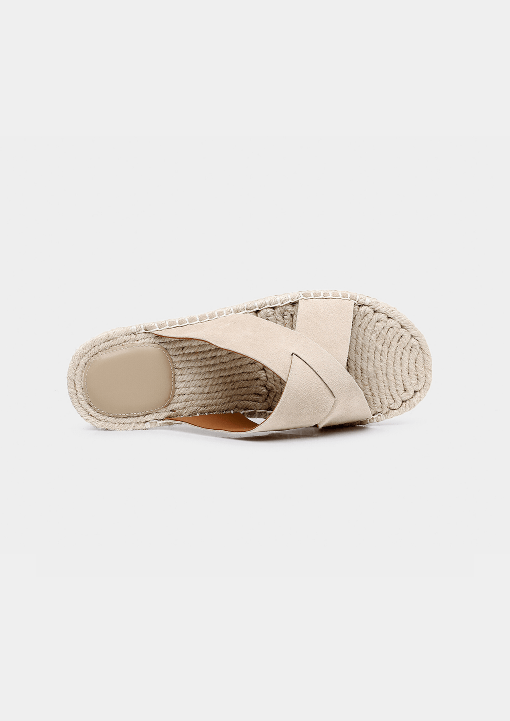 Men's open-toe sandals with jute trim