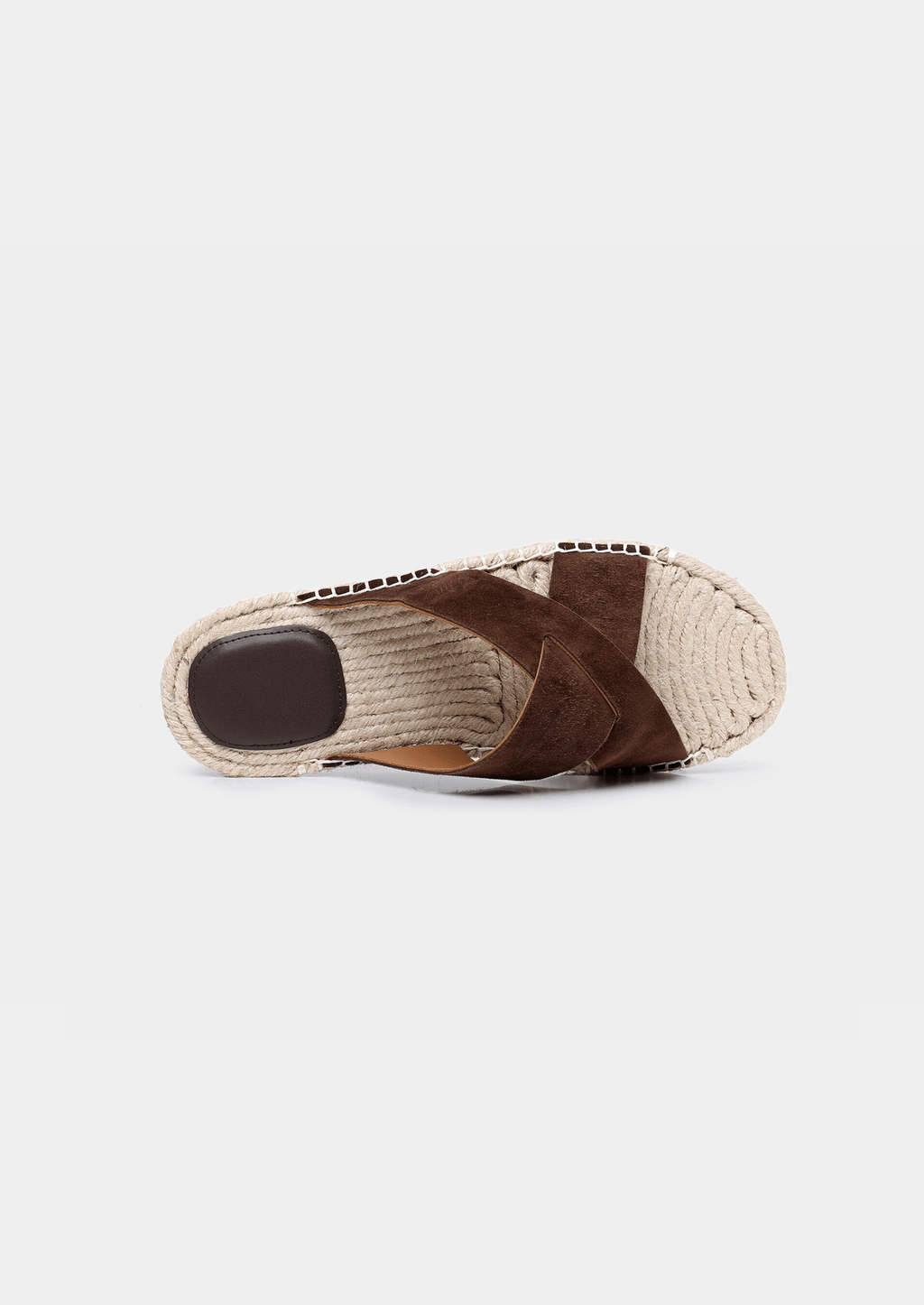 Men's open-toe sandals with jute trim