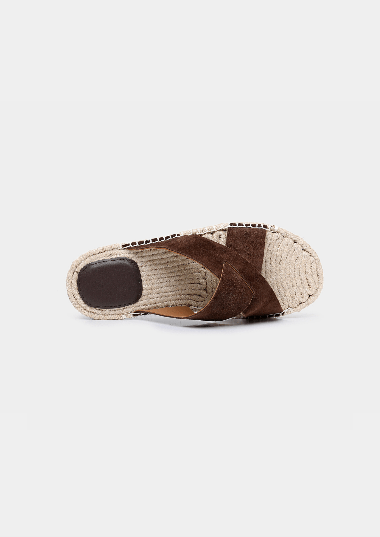 Men's open-toe sandals with jute trim