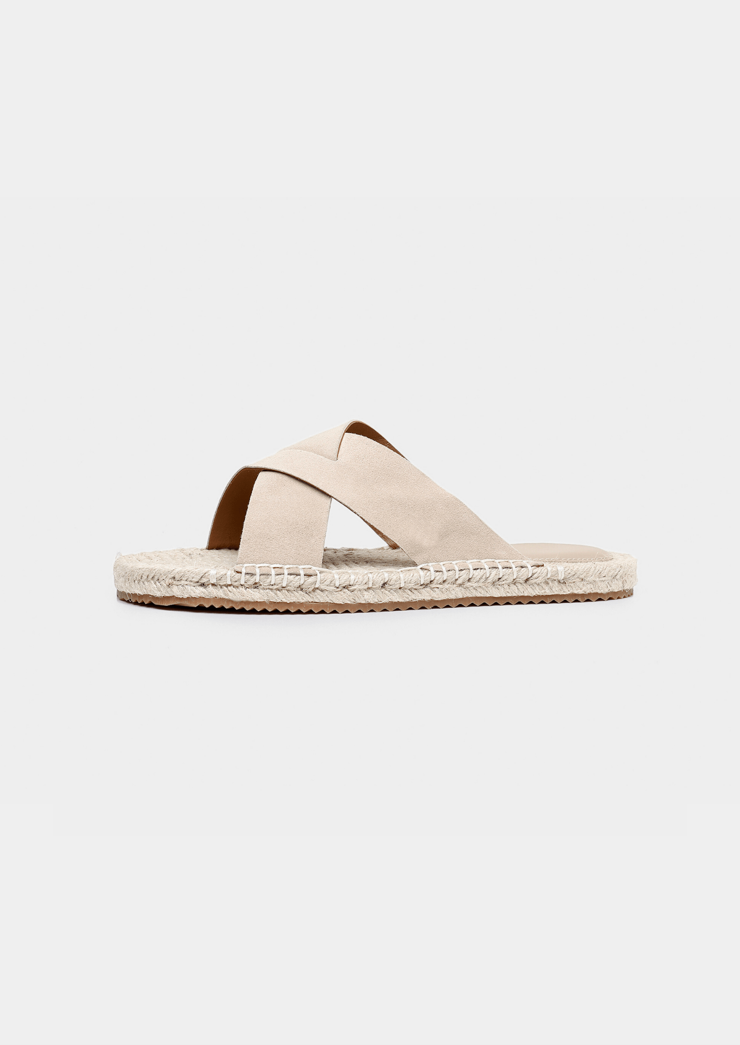 Men's open-toe sandals with jute trim