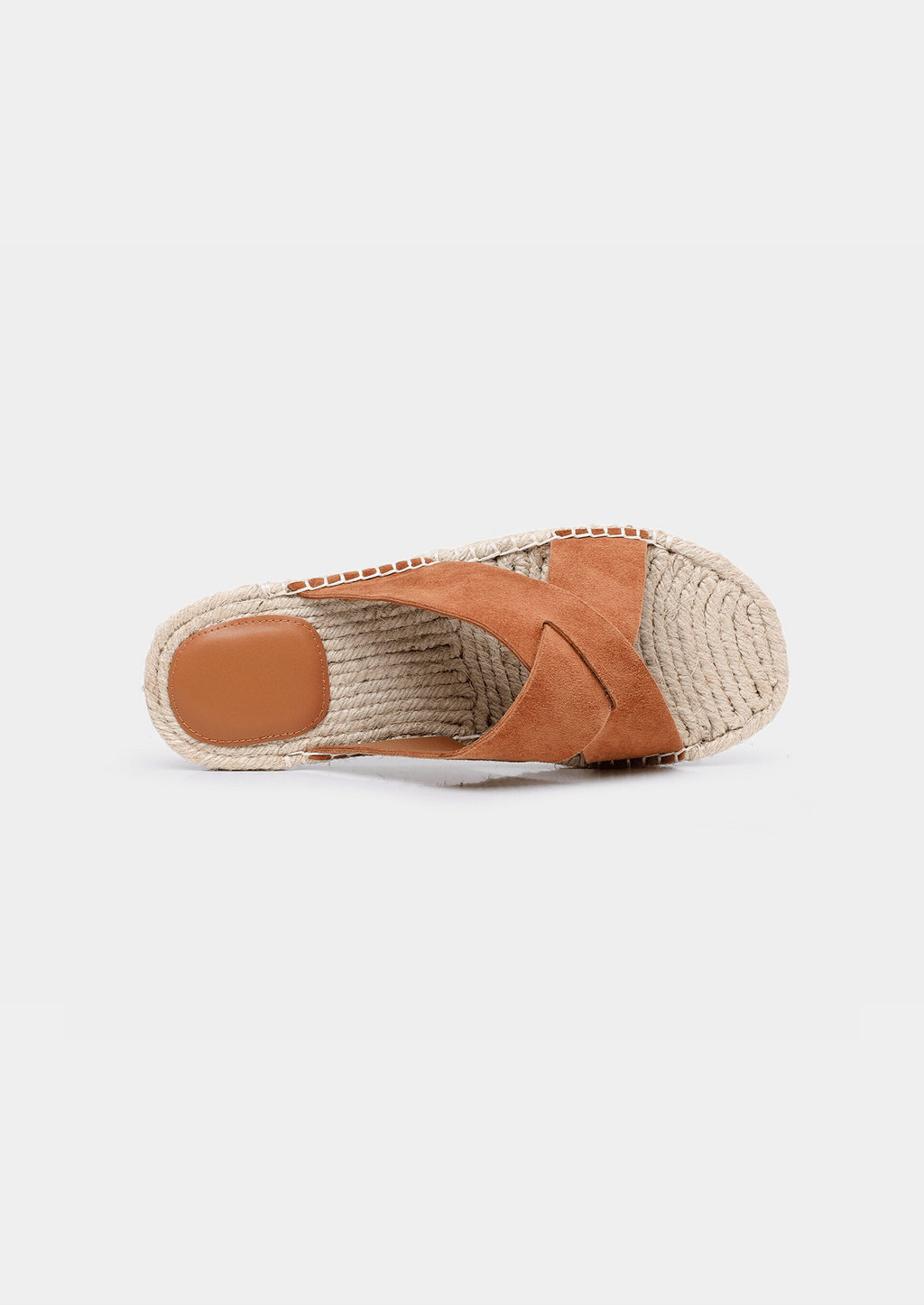 Men's open-toe sandals with jute trim