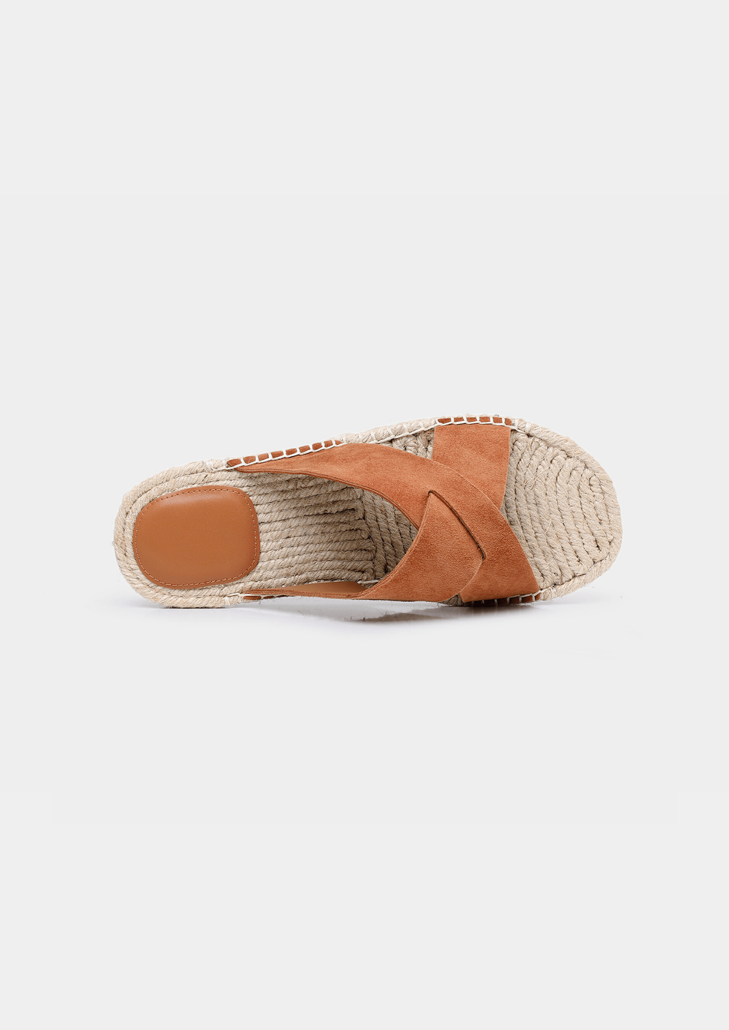 Men's open-toe sandals with jute trim