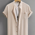 Men's short-sleeve button-up shirt