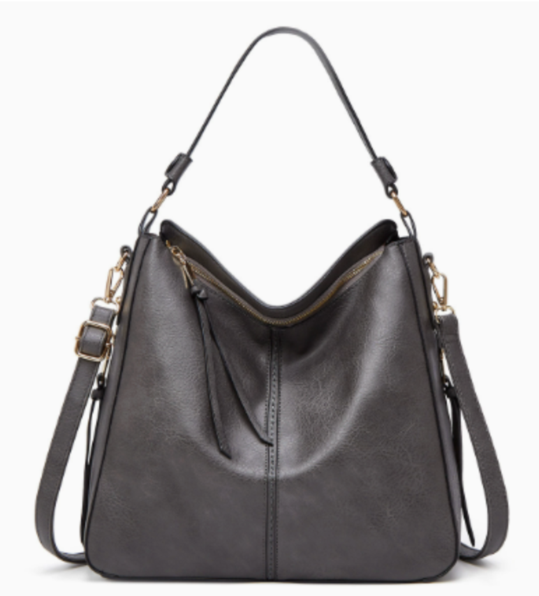 Women's shoulder bag with top handle and adjustable strap