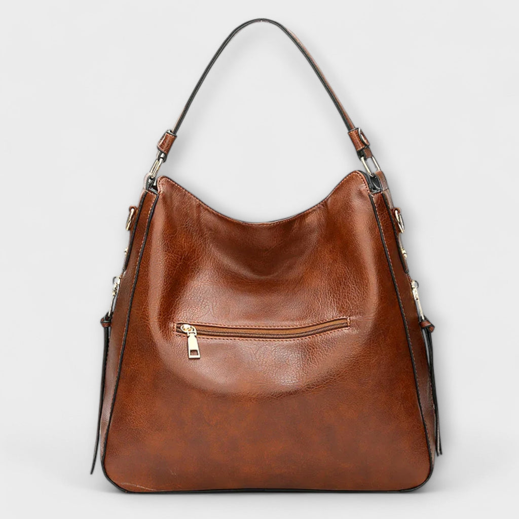 Women's shoulder bag with top handle and adjustable strap