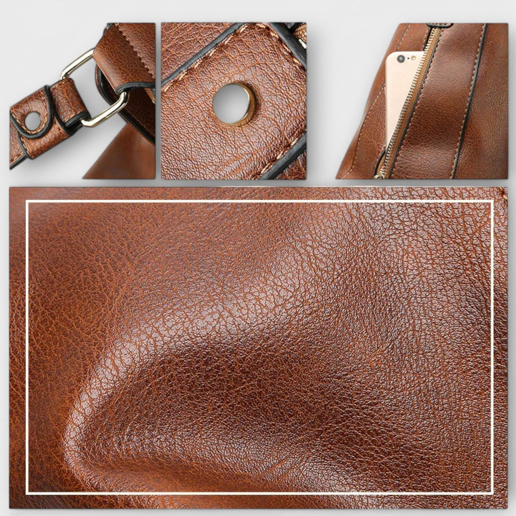 Women's shoulder bag with top handle and adjustable strap