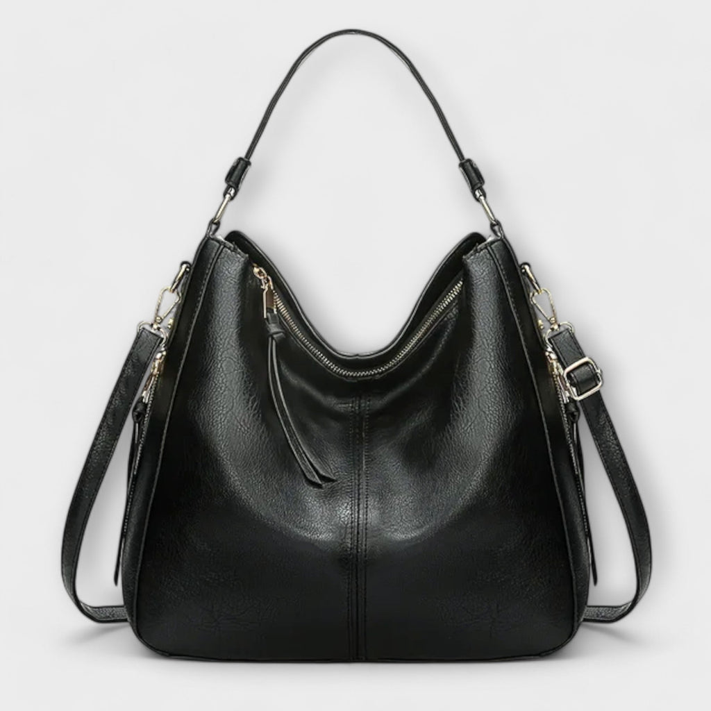 Women's shoulder bag with top handle and adjustable strap