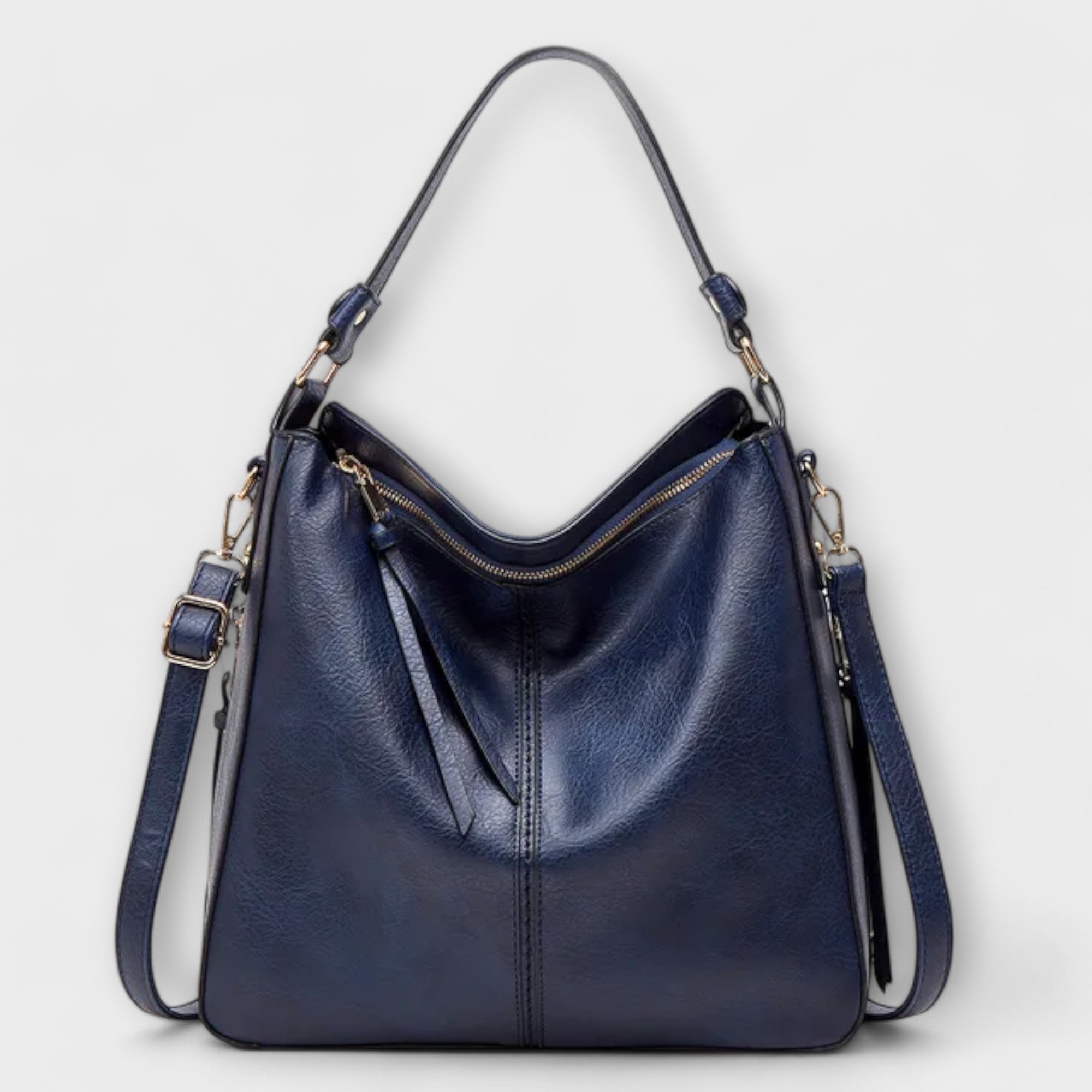 Women's shoulder bag with top handle and adjustable strap