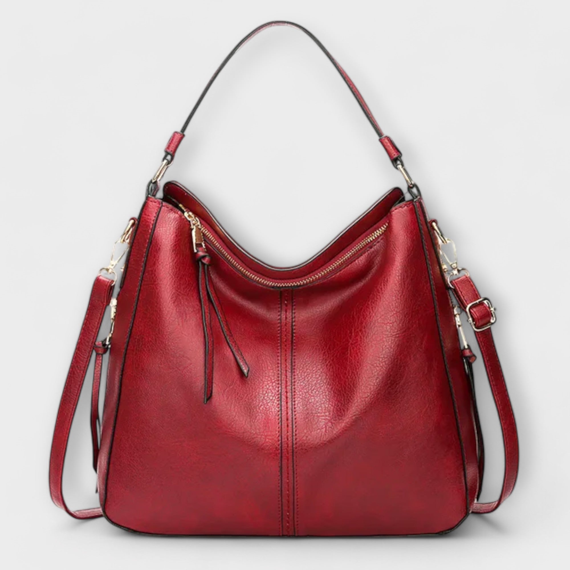 Women's shoulder bag with top handle and adjustable strap