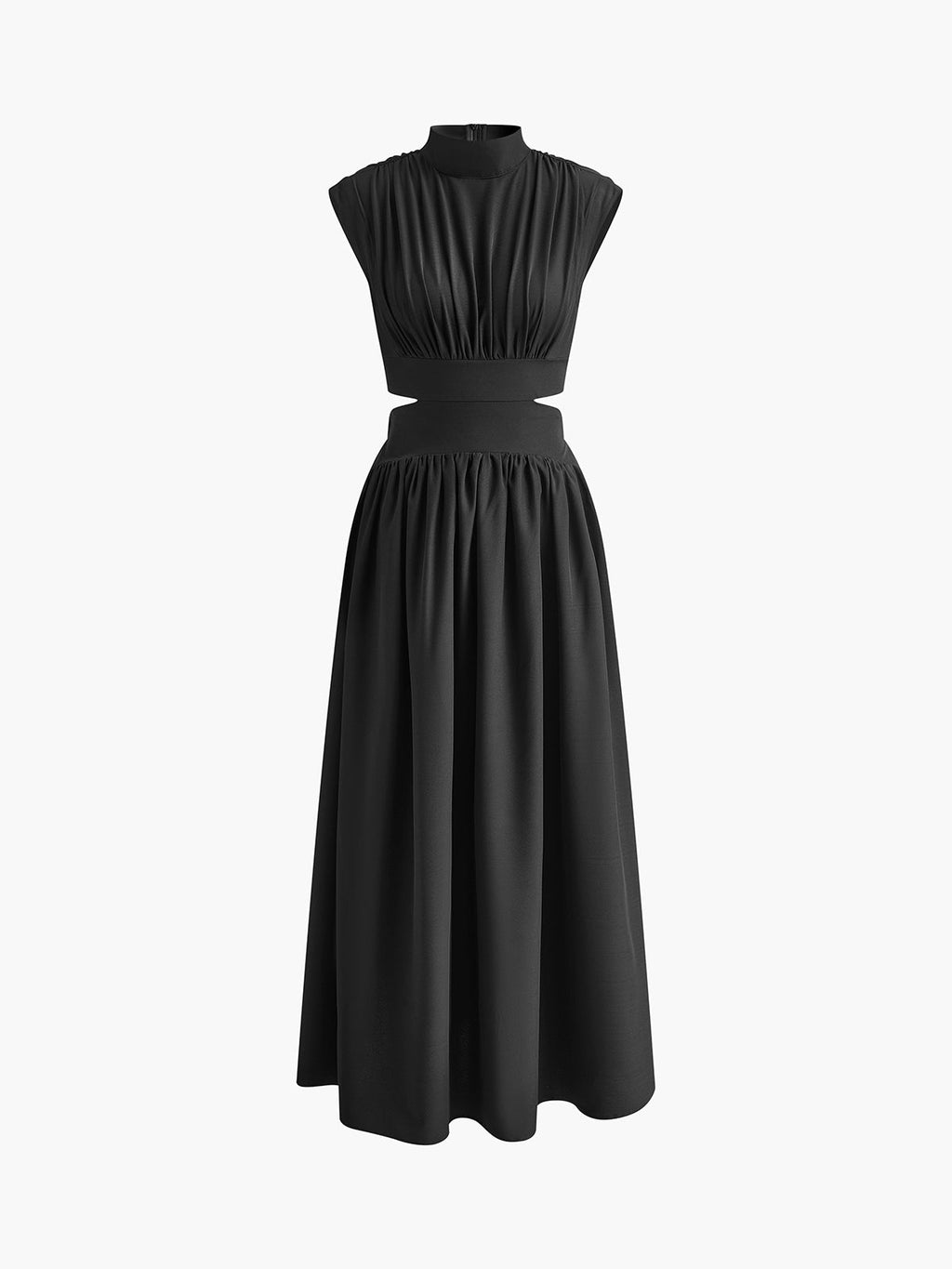 Women's sleeveless mock neck maxi dress
