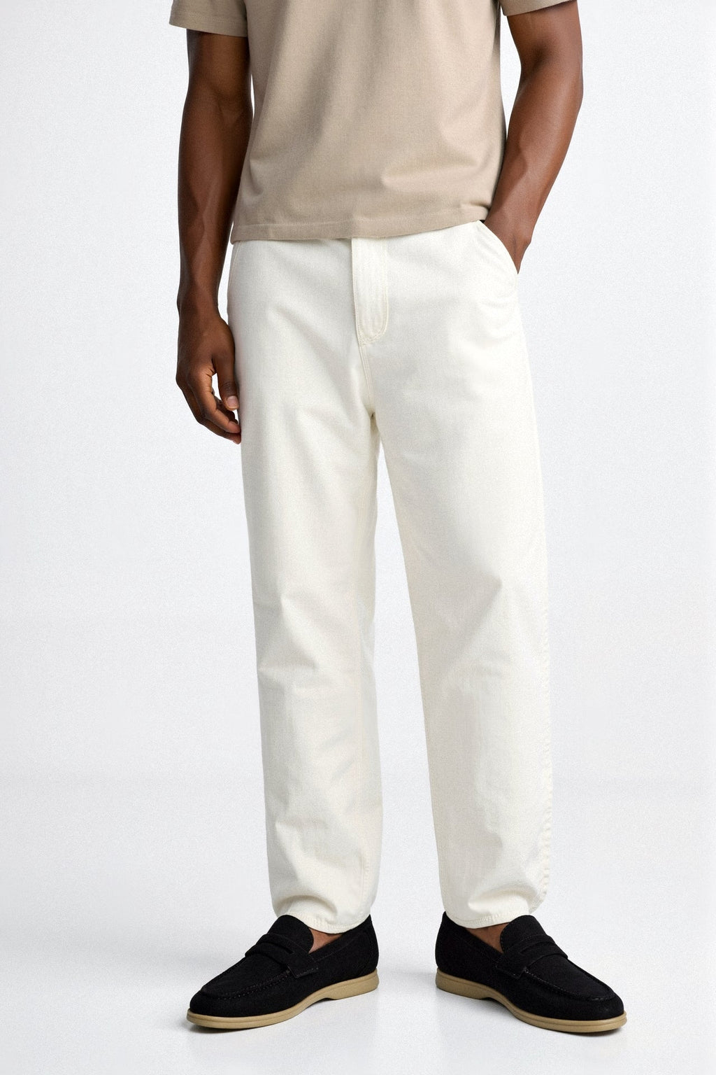 Men's slip-on loafers with low-profile sole