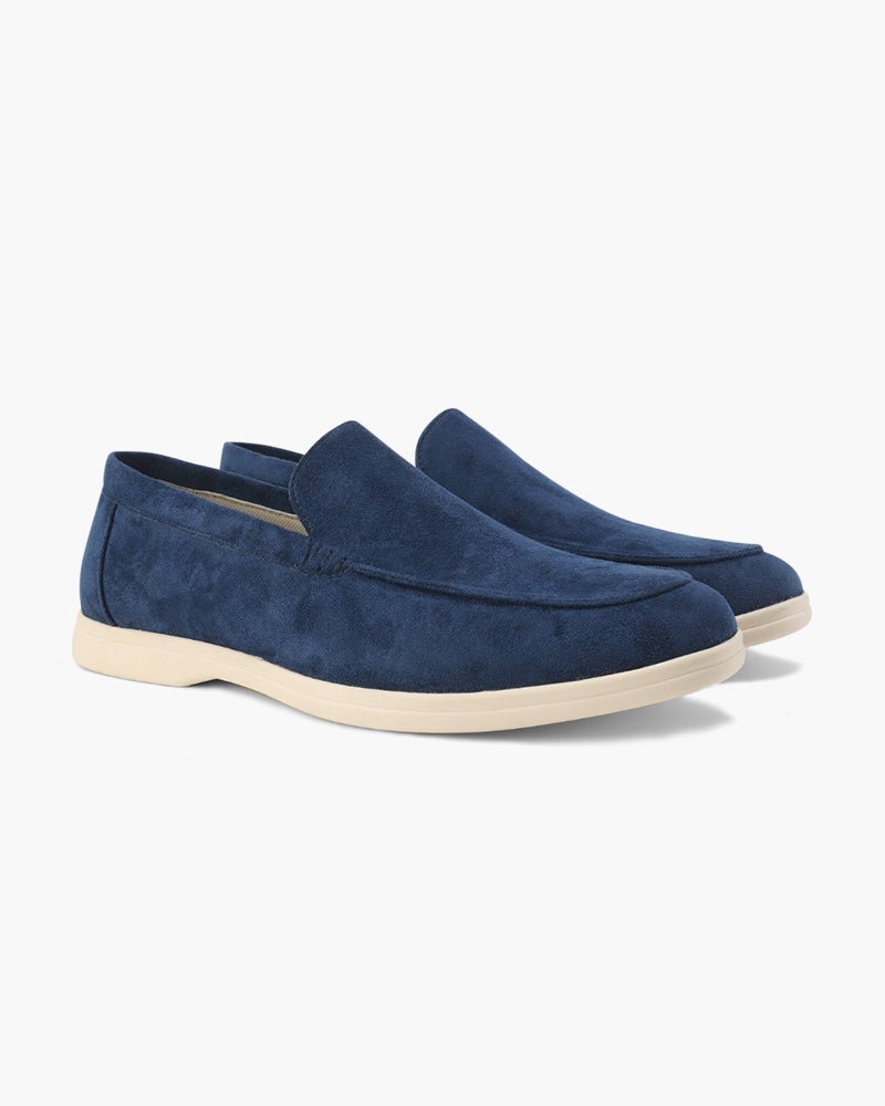 Men's slip-on loafers with penny strap detail