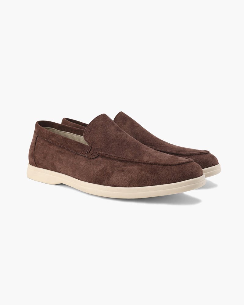 Men's slip-on loafers with penny strap detail