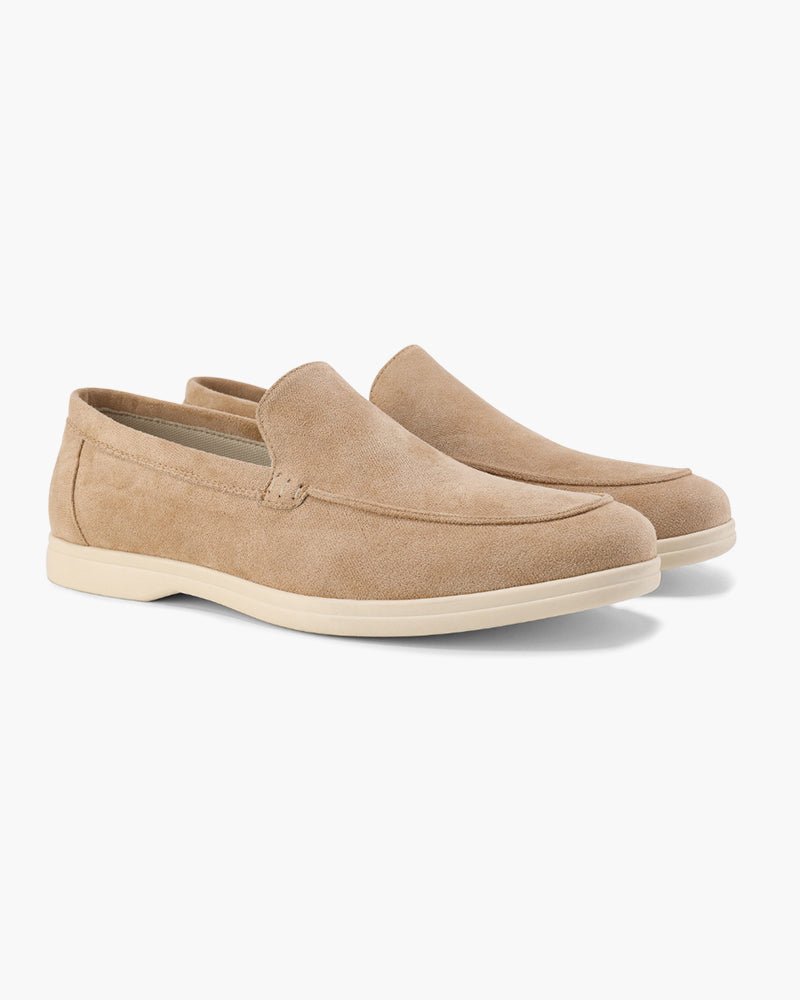 Men's slip-on loafers with penny strap detail