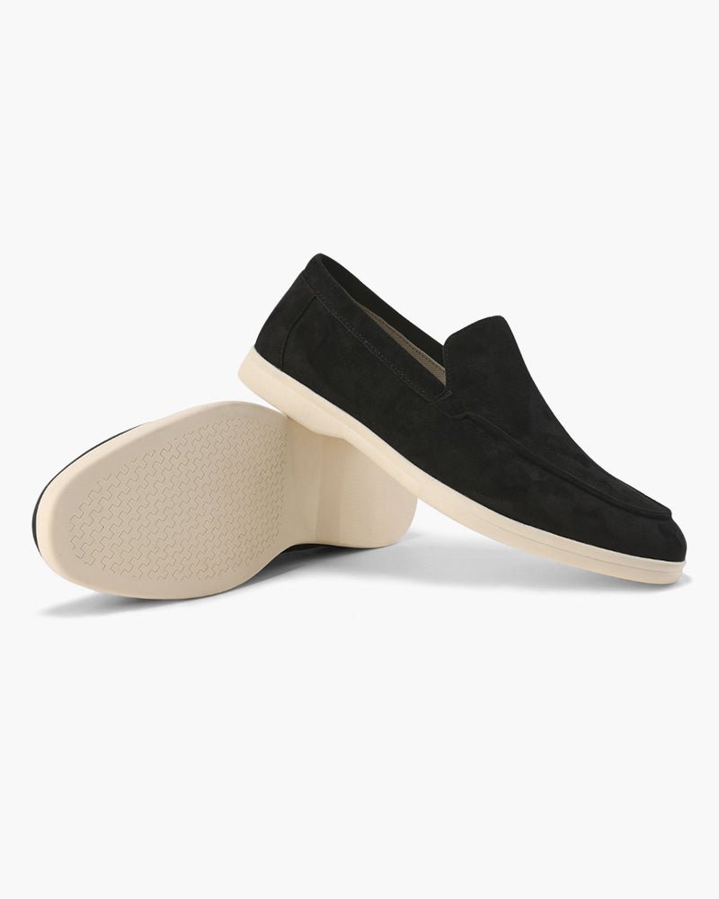 Men's slip-on loafers with penny strap detail