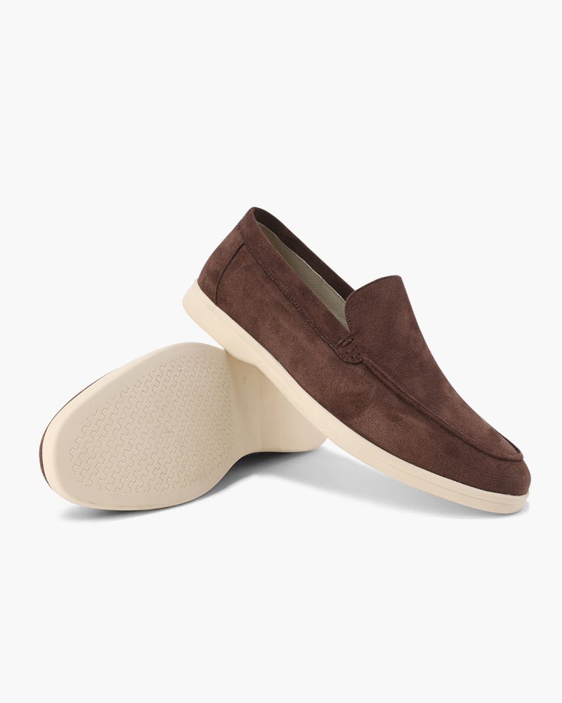 Men's slip-on loafers with penny strap detail