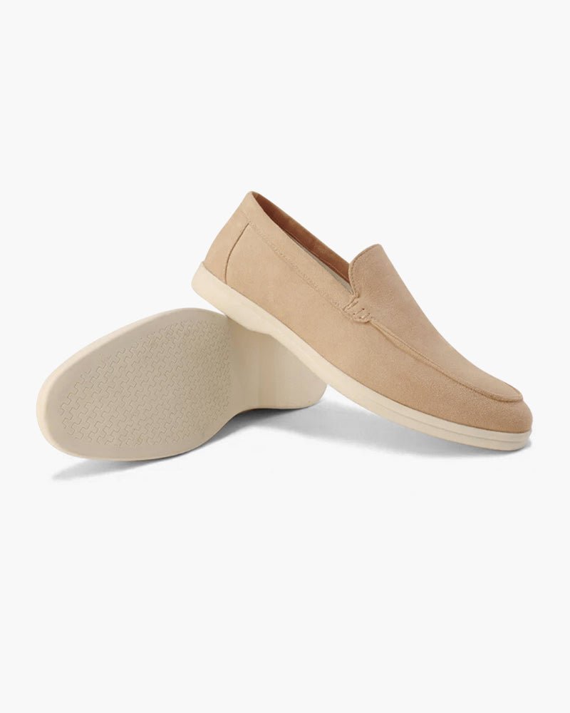 Men's slip-on loafers with penny strap detail
