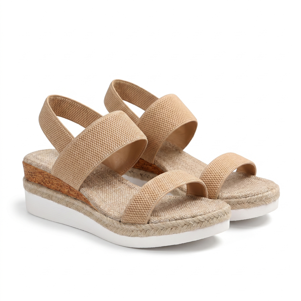 Women's slip-on sandals with cushioned insole and open toe