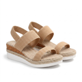 Women's slip-on sandals with cushioned insole and open toe