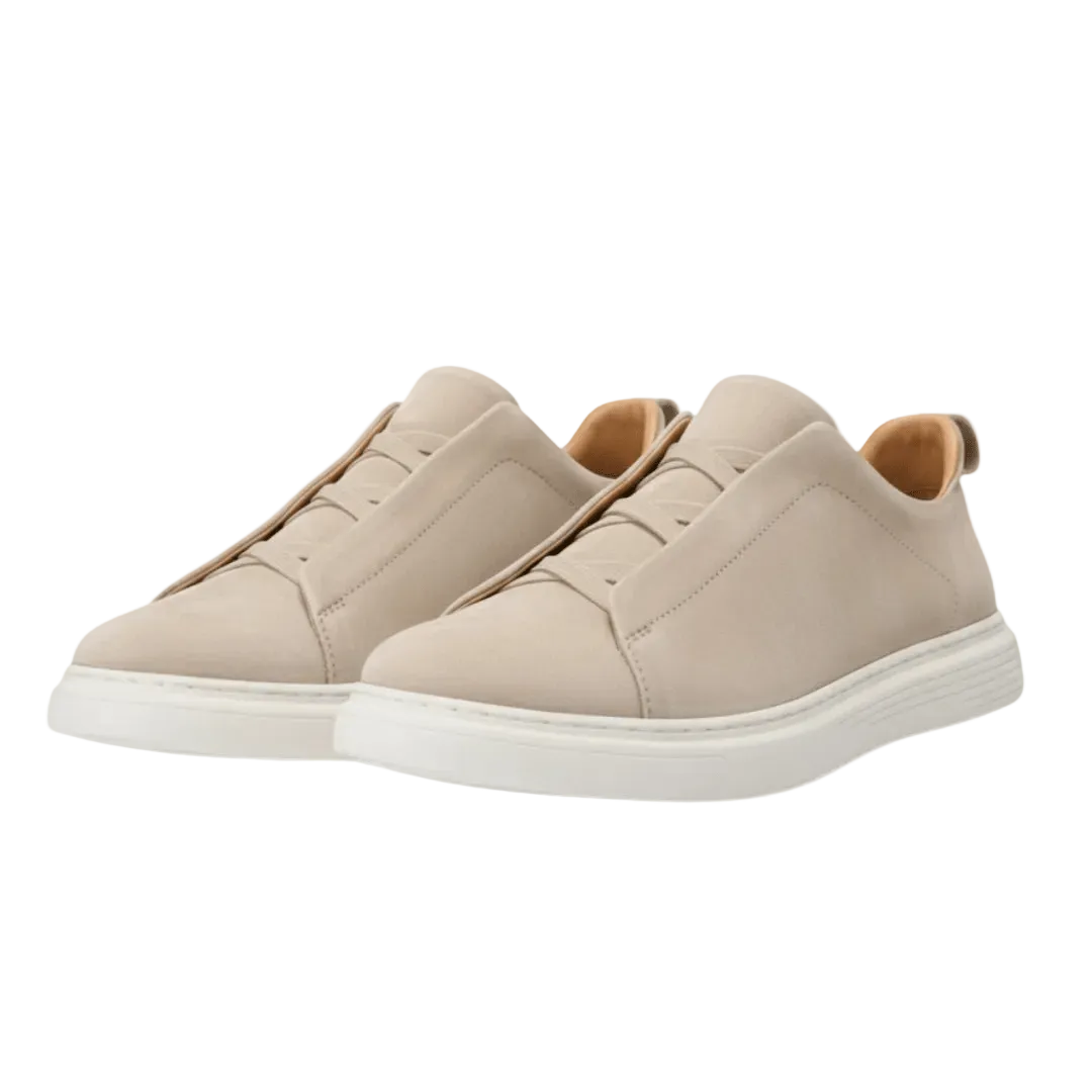 Men's slip-on sneakers with suede-effect finish