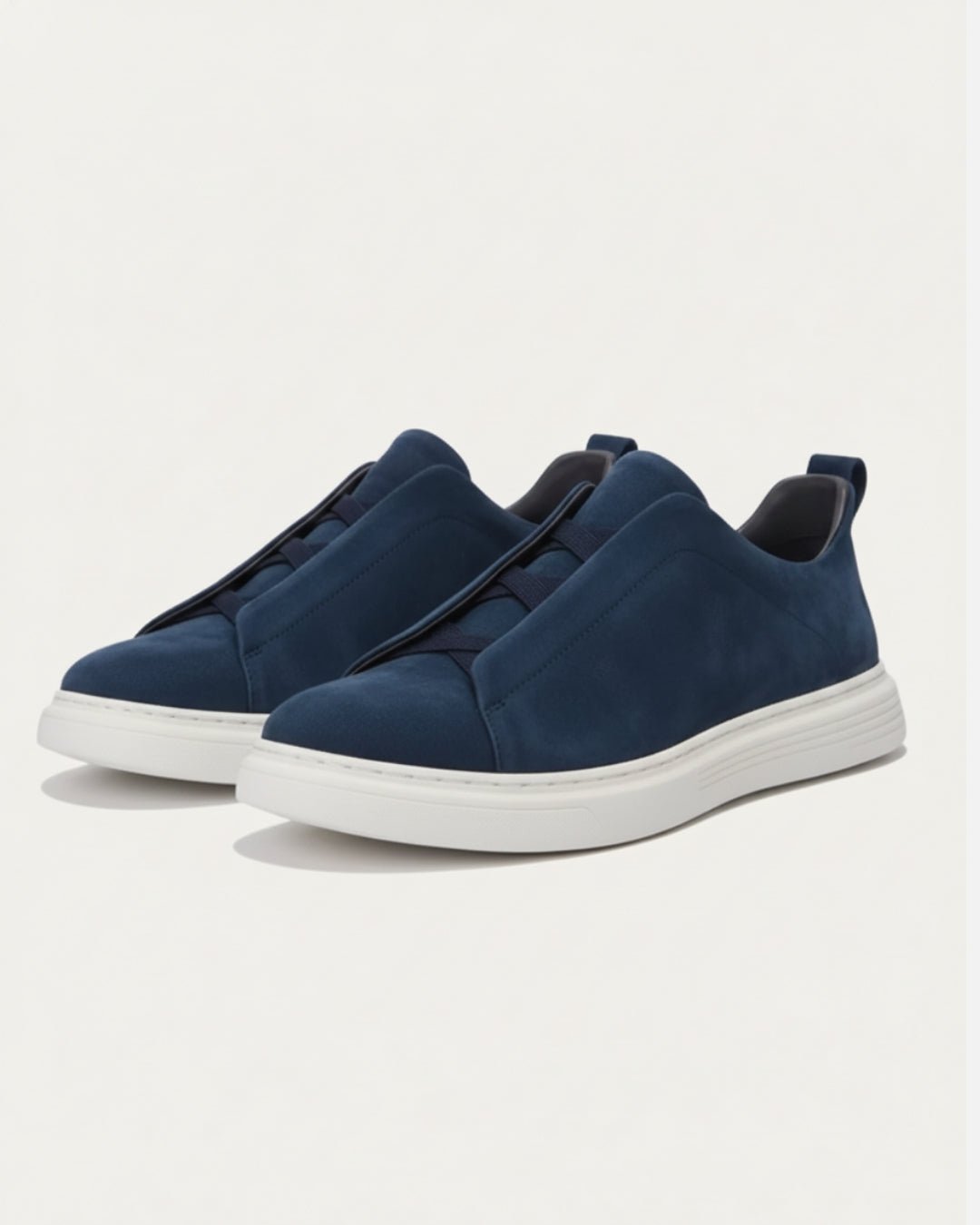 Men's slip-on sneakers with suede-effect finish
