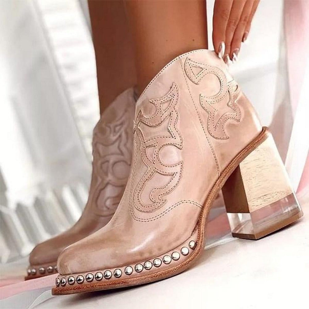 Women's western boots with block heel