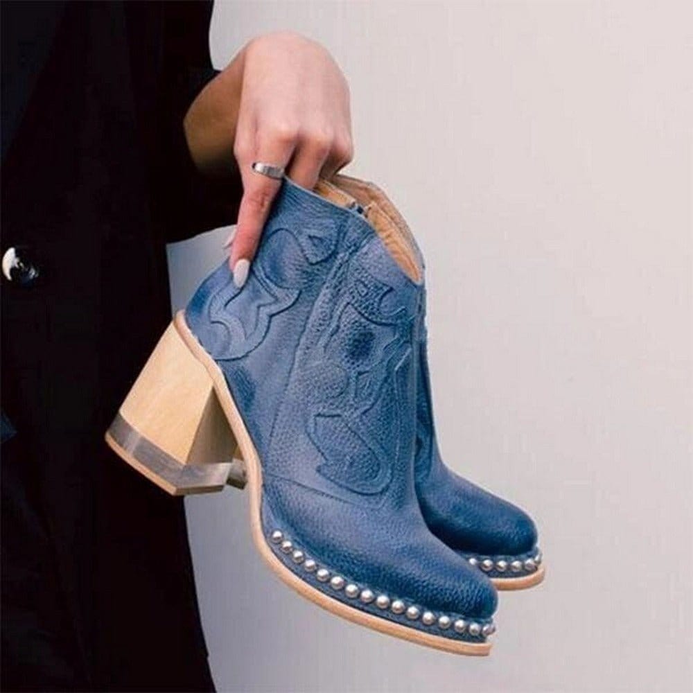 Women's western boots with block heel