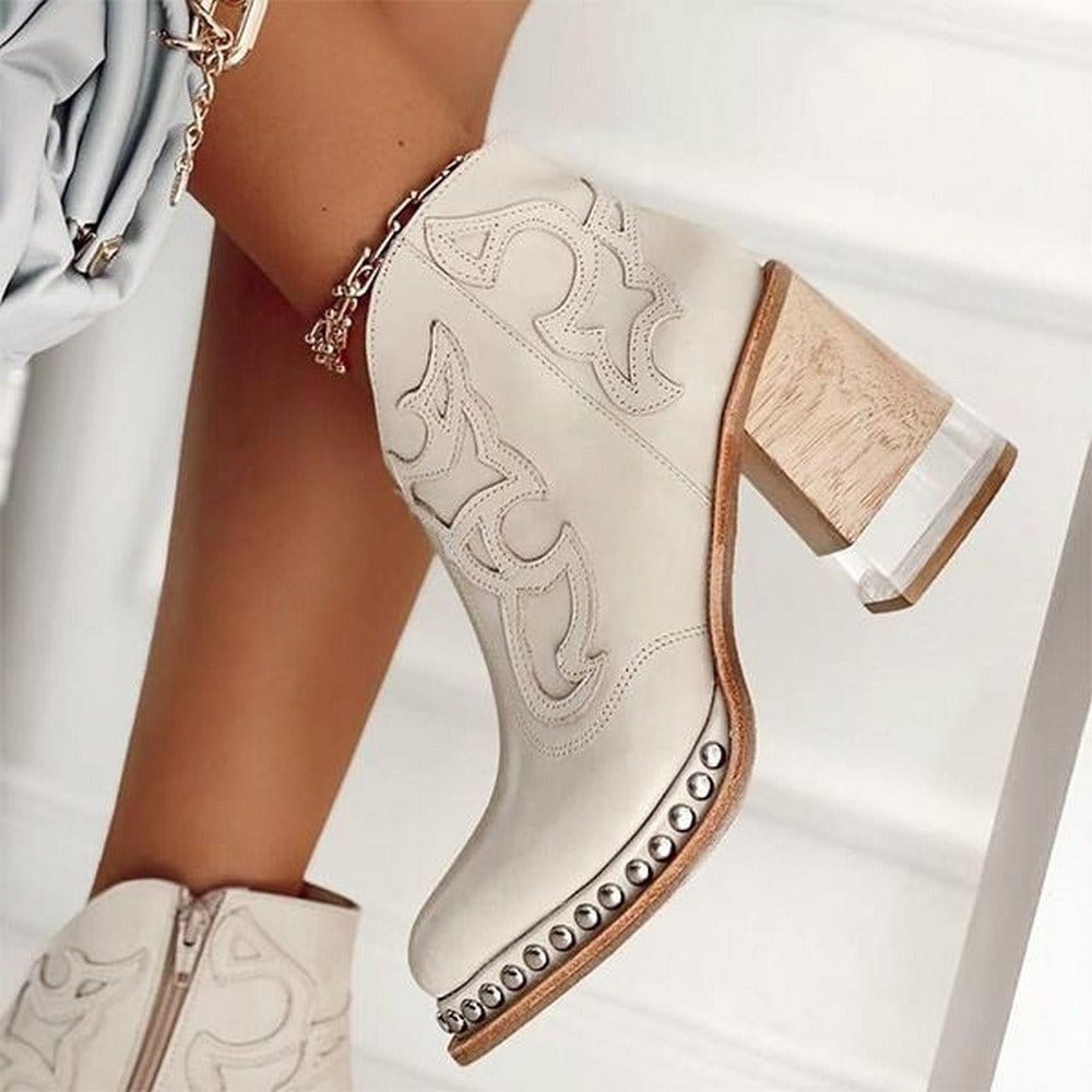 Women's western boots with block heel
