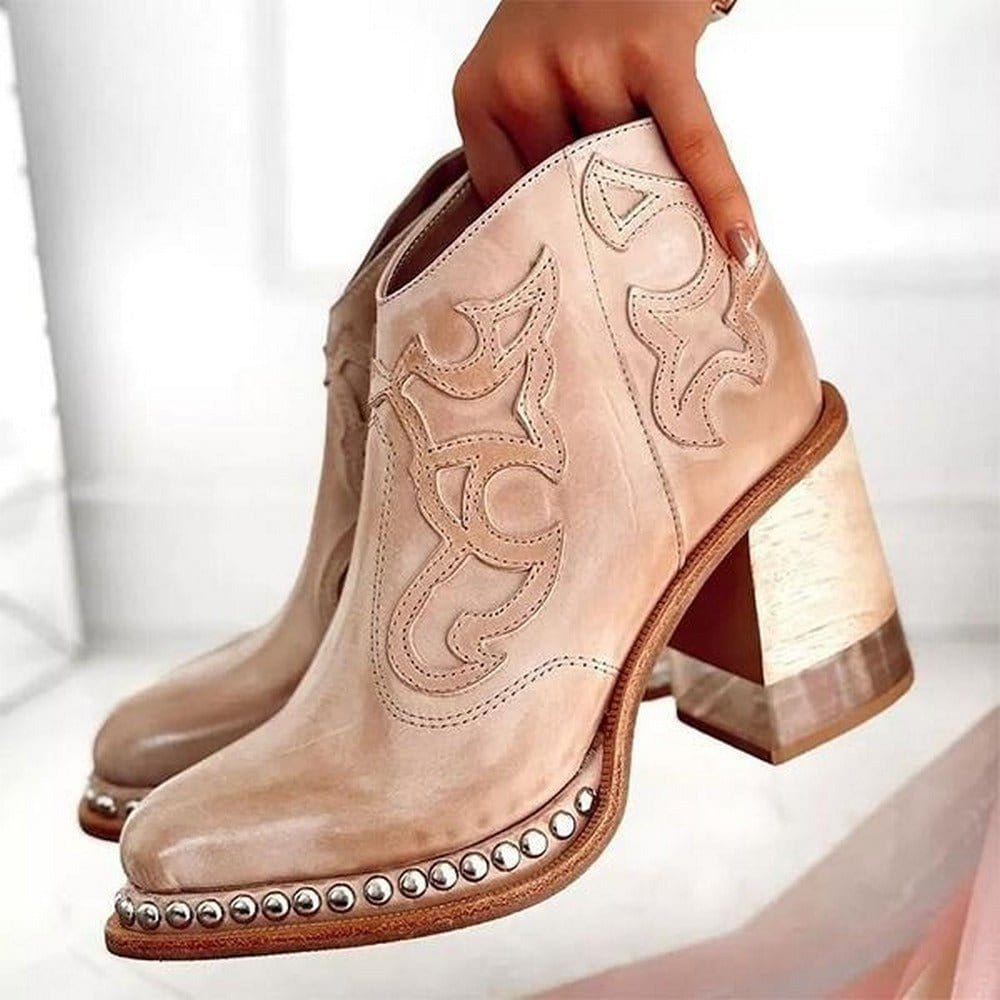 Women's western boots with block heel