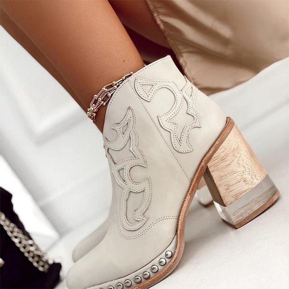 Women's western boots with block heel