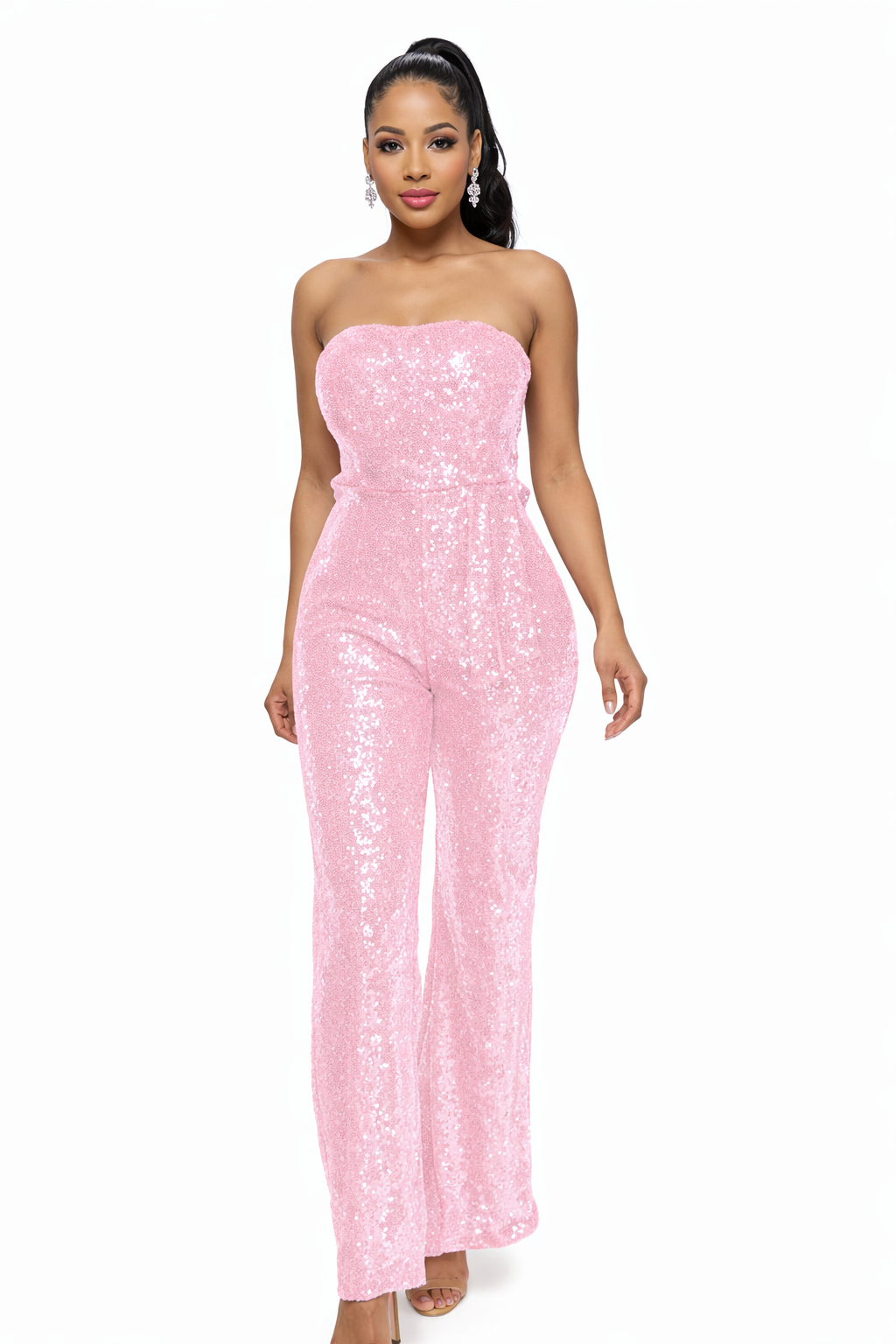 Women's wide-leg bustier jumpsuit