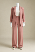 Women’s Two-Piece Set with Blazer and Wide-Leg Pants
